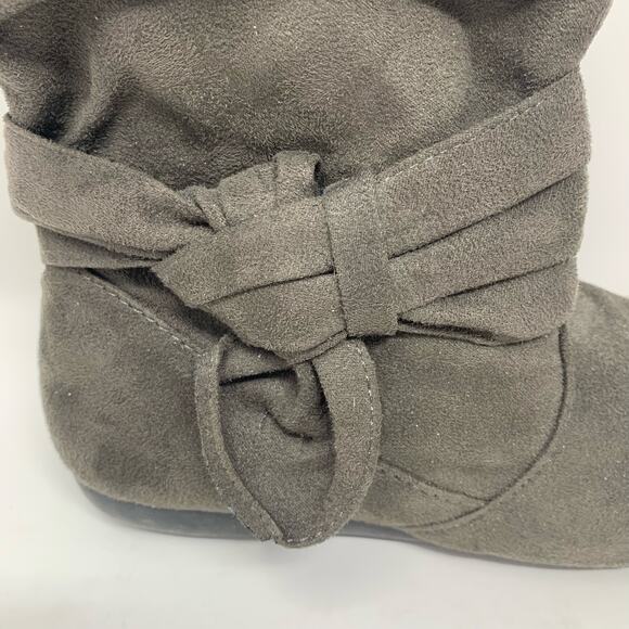 Bongo REID Slouchy Ankle Boots Size 5 Brown Side Tie Faux Suede Booties Boho Y2K - Picture 9 of 12